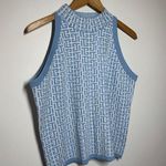 Sioni Vest Women L Blue White Knit Tank Tarheel College Academia Preppy Classic Size L Photo 1