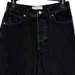 We The Free Free People SZ 27 Jeans Super Wide Leg Button-Fly Hi-Rise Black  Photo 1
