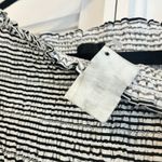 Bigio Collection Black And White‎ Stripe Off Shoulder Dress Size 10 Photo 5