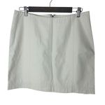 Free People Modern Femme Faux Leather Mini Skirt Snow White Size 10 New Photo 3