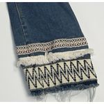 McGuire Denim McGuire Ambrosio Embroidered Boho Mid-Rise Cropped Bootcut Raw Hem Jeans Size 27 Photo 3