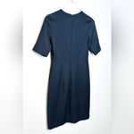 COS Navy Blue Gray Stretch Midi Shift Dress Size 6 Photo 4