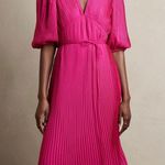 Banana Republic Pink Pleated Maxi Dress Photo 0