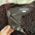 Maggie McNaughton vintage velvet maroon w/gold embroidery button up blazer 24W Red Photo 13