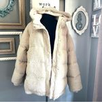Good American Faux Shearling Cocoon Puffer Jacket Size XL Photo 3