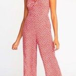Old Navy NWT Red Floral Sleeveless Cropped Jumper Jumpsuit Photo 0