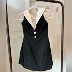 NWT Miss Circle Ignacia Office Casual Black and White Halter Mini A Photo 3