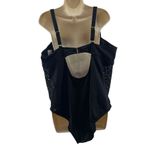 Swimsuits for All Black Backless Crochet Underwire One Piece Swimsuit Size 24 Photo 8