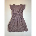 None Houndstooth Print Flutter Sleeve Mini Dress Fit & Flare Casual Photo 1
