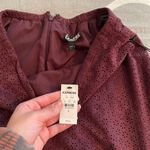 EXPRESS Maroon Skater Skirt Photo 3