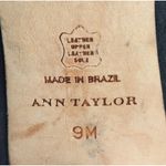 Ann Taylor Brown Suede Pumps Heels Shoes Leather Croc Straps Size 9M Career Photo 12