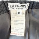 Giorgio Armani Le Collezioni Wool Blend A-line Skirt Black Size 10 Made in Italy Photo 1