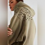 Free People NWT Lonely Heart Hoodie - Hunter Green Photo 3