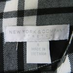 New York & Co. Preppy Black & White Plaid Dress Short Sleeves Small Photo 3