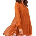 1. State  Orange Tiered Dress Photo 0