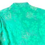 Mirasol Women Jacket Blue Boho Embroidered Floral Mandarin Collar Sz S Carriage Photo 4