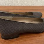 Salvatore Ferragamo Vintage  Taupe Diamond Print Suede Low Heel Pumps Size 6 AAAA Photo 3