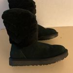 UGG  women black suede sheepskin Tania short classic boots size 6 Photo 10