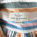 Trovata Birds of Paradis Della Button Down Shirt in Antibbes Stripe Size XS Photo 4