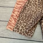 Good American Good America pink beige tan gym biker workout shorts size 7 Electric Feel Animal Photo 7