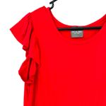 Olivia Rae  Size Medium Dress Red Fit & Flare Ruffle Cap Sleeve Pullover Casual‎ Photo 2