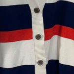 Free People  League Of Her Own Cardigan Sweater Americana Stripes Preppy Medium Photo 12