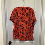 Heart soul  Orange/Coral Animal Print Short Sleeve Scrub Top size 3XL Photo 7