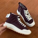 ZARA burgundy high top sneakers. Narrow 7 Photo 2
