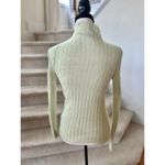 Madewell Pastel Lime Green Alpaca Ribbed Turtleneck Long Sleeve Knit Sweater Photo 3
