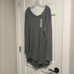 Soft Surroundings  Margulies Sweater in Heather Grey with Zipper Back Size L NWT Photo 1