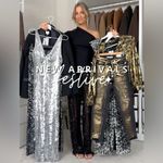 ZARA  Z1975 METALLIC SKINNY MID-RISE FOIL JEANS PANT FRAYED BLACK GOLD SIZE 4 NEW Photo 2