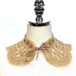 Anthropologie  Odille Crochet Collar Tan Photo 0