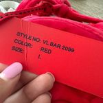 NWT red plush velour halter bralette top L Size L Photo 9