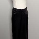 Coldwater Creek Pants Satin Silky Wide Leg Flat Front Party Cocktail Black Photo 0