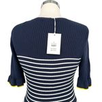 Free Assembly Striped Ribbed Knit Dress Short Sleeve Blue White Size Medium NWT Photo 5