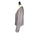 Ann Taylor  Women's Blazer Size 8 Brown Twill Long Sleeve Zippered Pockets Photo 1