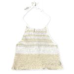 American Eagle American Eagle Cropped Crochet Halter Top XS Boho Y2K Festival Photo 0