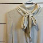 Rebecca Minkoff  100% Silk Tie Front Button Down Blouse Photo 2