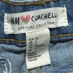 H&M Coachella Daydreamer Star Button Up Shorts Raw Hem Women’s Size 6 Raw Hem Photo 3