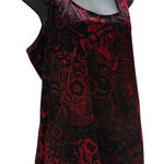 Avenue Y2K Whimsygoth Velvet Burnout Tank Top Red Size 1X Photo 1