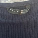 SheIn Blue Tie Dye Long Sleeve Rib Knit Crop Top Size Small Photo 4