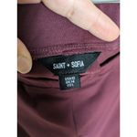 SAINT + SOFIA Maroon Red Apartment Pant Straight Leg Pull Photo 2
