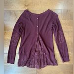 Anthropologie - Angel of the North Women’s Small Plum Sweater Photo 2