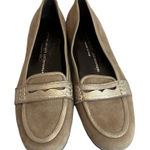 Attilio Giusti Leombruni AGL Taupe Suede Penny Loafers Flats Size 37 6.5 US Tan Photo 0
