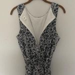 Gap  Flowy Floral Mini Dress with Waist Tie Blue & Black Photo 5