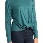 BCX ‎ Juniors Size XL Hunter Green Boat Neck Twist Hem Sweater New With Tags Photo 0