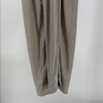 VICI Shimmering Silver Champagne midi deep V- neck slit Dress S NYE party event Photo 9