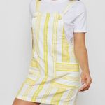 Mango | Two Tone Yellow Linen Overall Dress (Size M) Photo 0