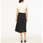 J.Crew  Petite Slip Midi Skirt Satin Elastic Waist Classic Black High Rise SP NWT Photo 1