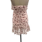 The East Order  Lila Ruched Floral-print Mini Dress In Blush‎ Rose Print Medium Photo 8